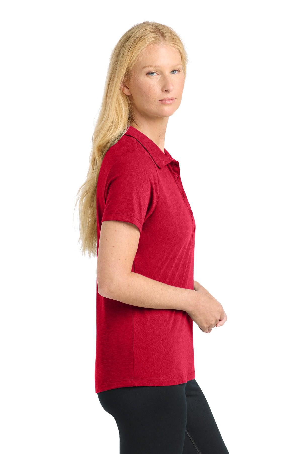 DeepRed Sport-Tek Women's PosiCharge Strive Polo. LST530