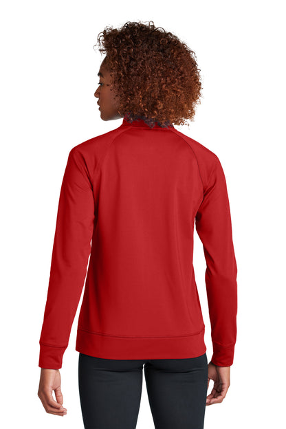 DeepRed Sport-Tek Women's Sport-Wick Stretch Full-Zip Cadet Jacket LST857
