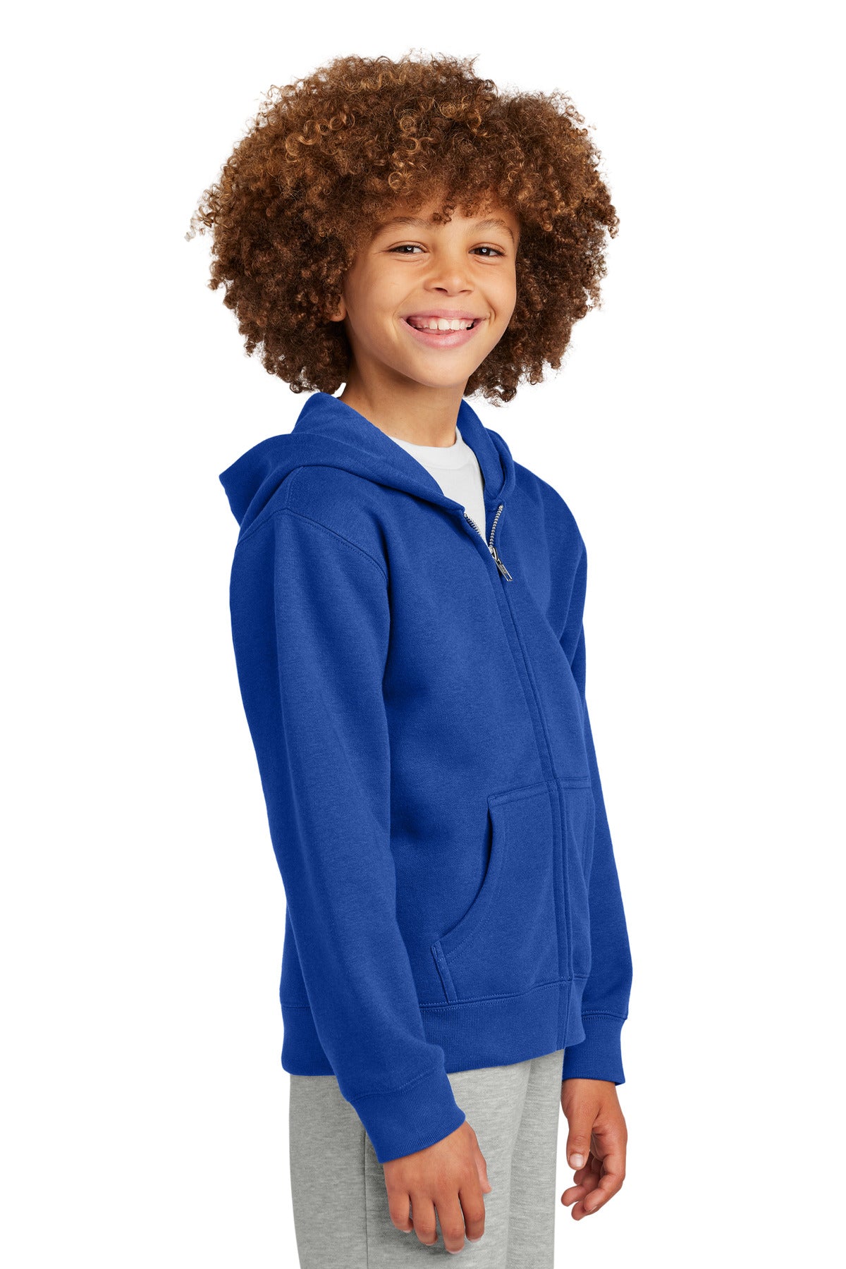 DeepRoyal District Youth V.I.T. Fleece Full-Zip Hoodie DT6102Y