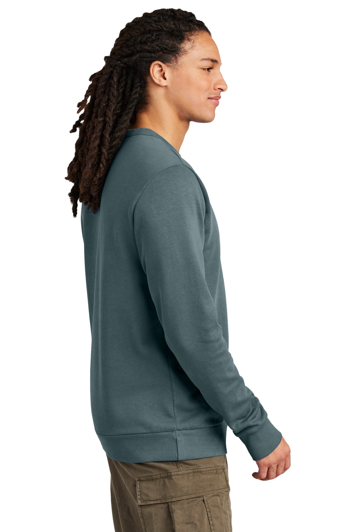 DeepStlBlu District Wash Fleece Crew DT2204