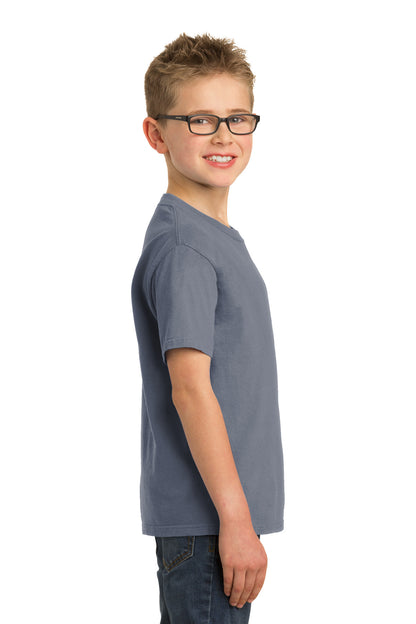 Denim Blue Port & Company Youth Beach Wash Garment-Dyed Tee. PC099Y