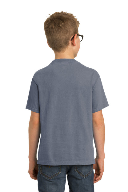 Denim Blue Port & Company Youth Beach Wash Garment-Dyed Tee. PC099Y