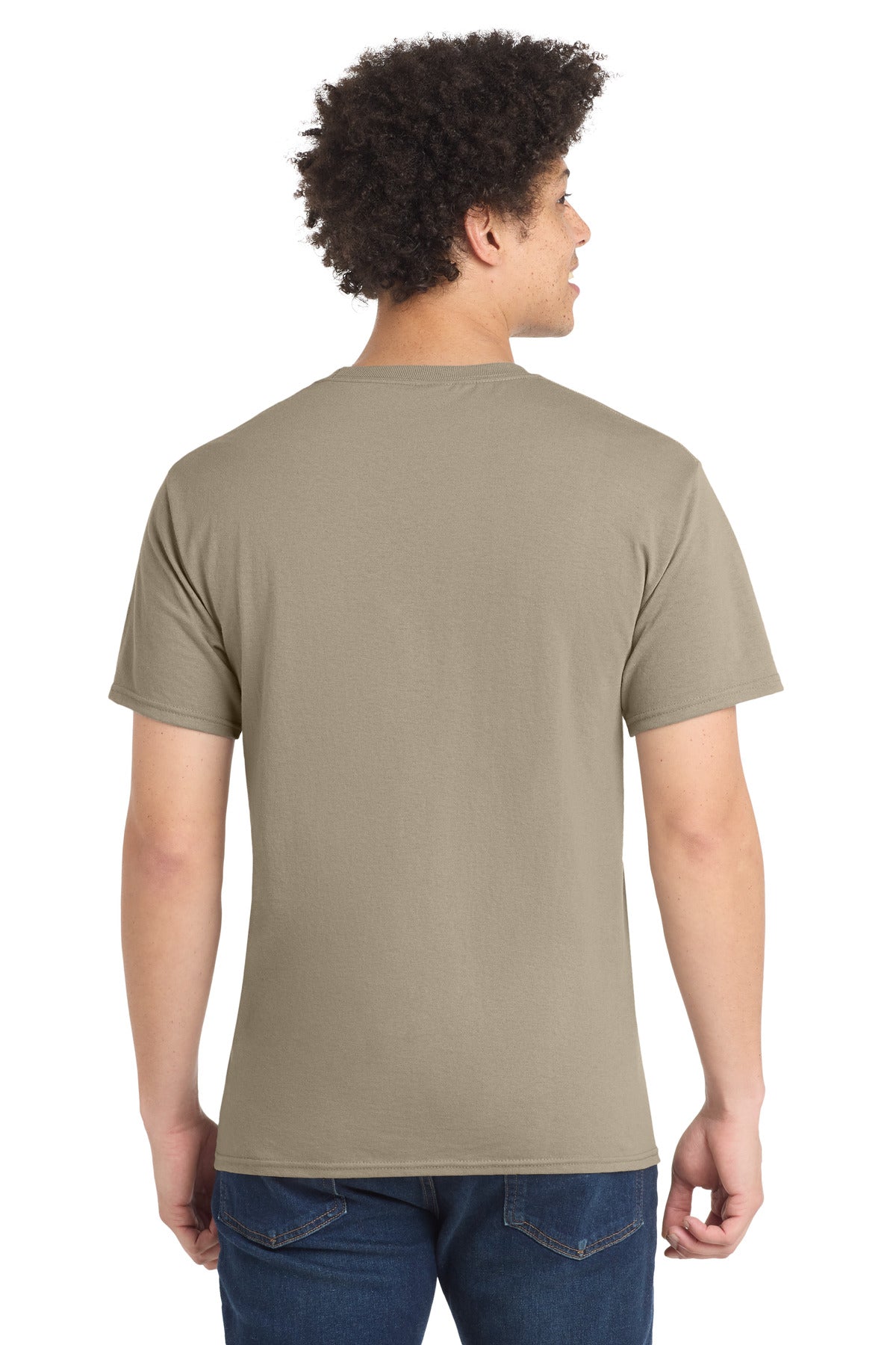 Desert Sand Port & Company Tall Core Blend Tee. PC55T