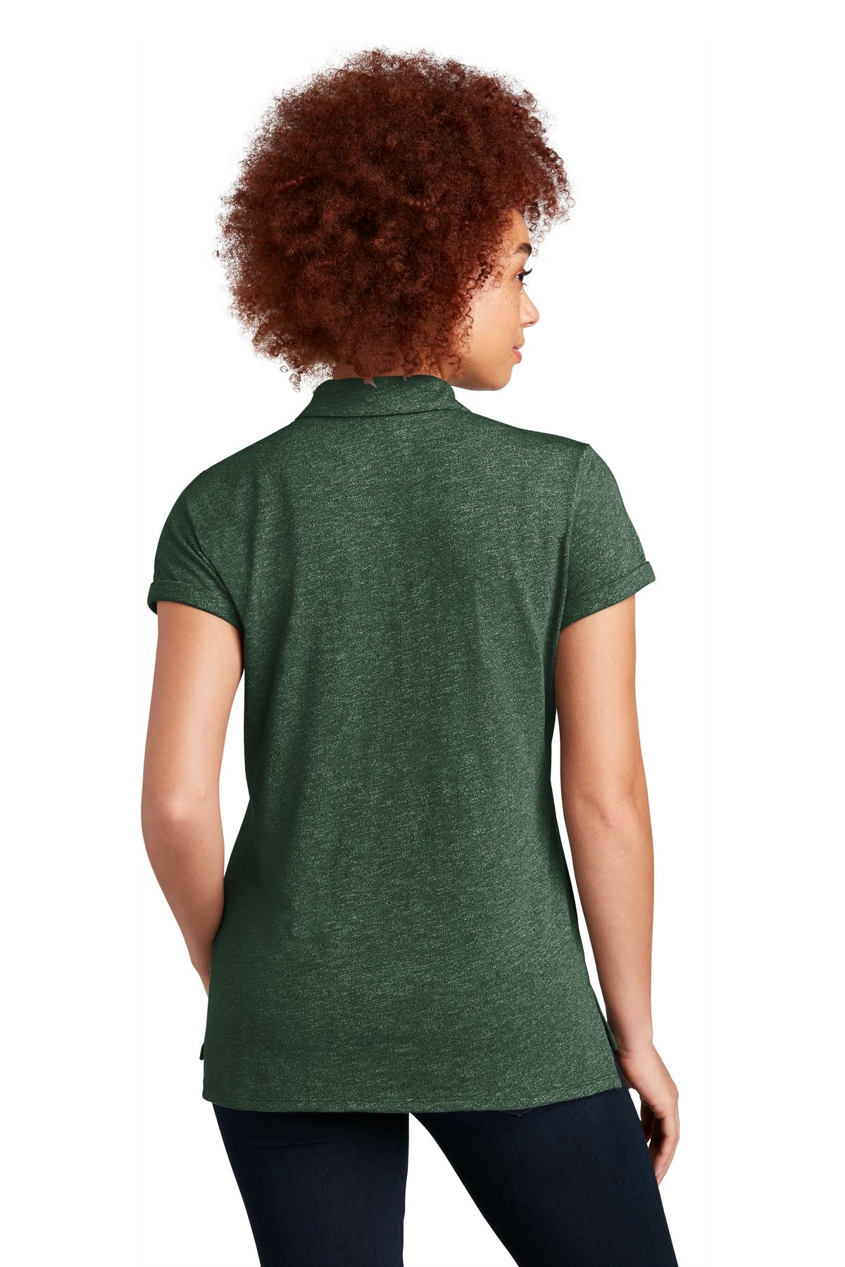Dk Green Twist New Era Women's Slub Twist Polo LNEA301