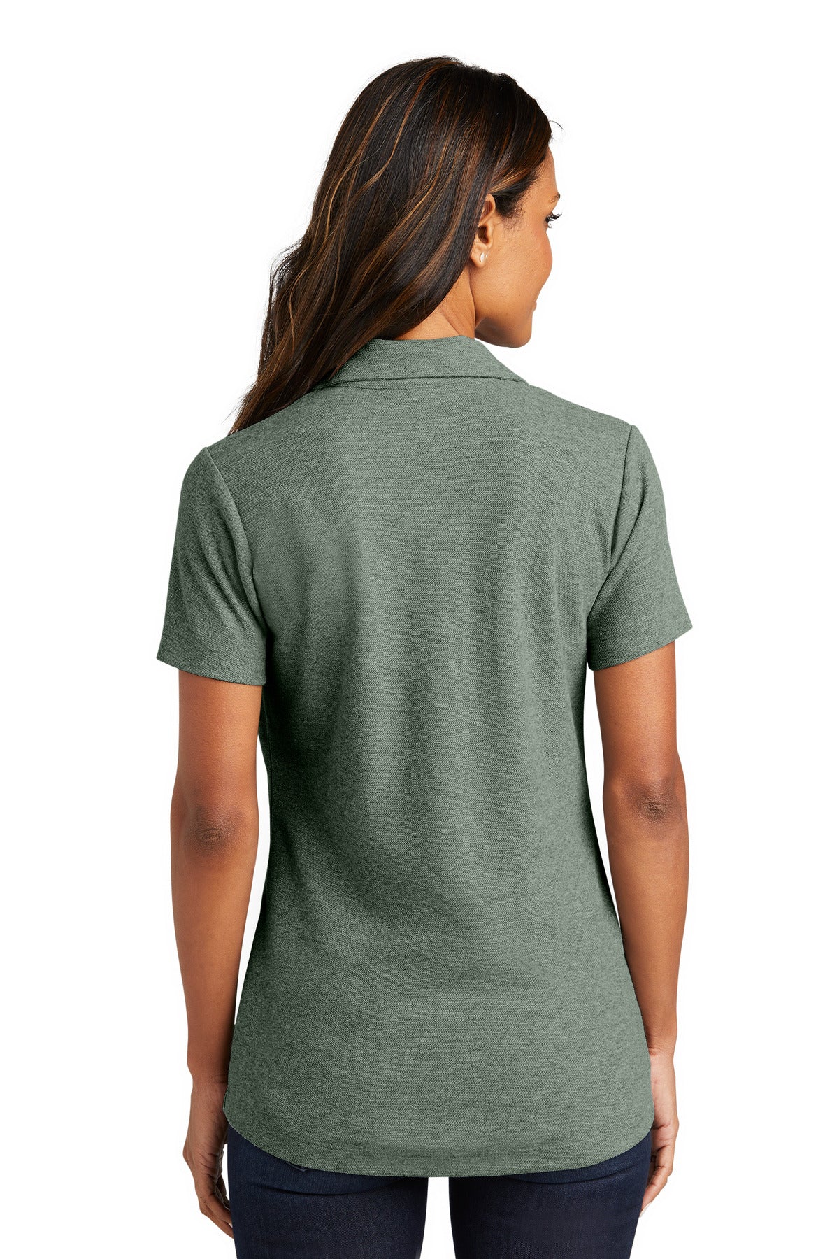 DkGreenHt Port Authority Women's C-FREE Cotton Blend Pique Polo LK867