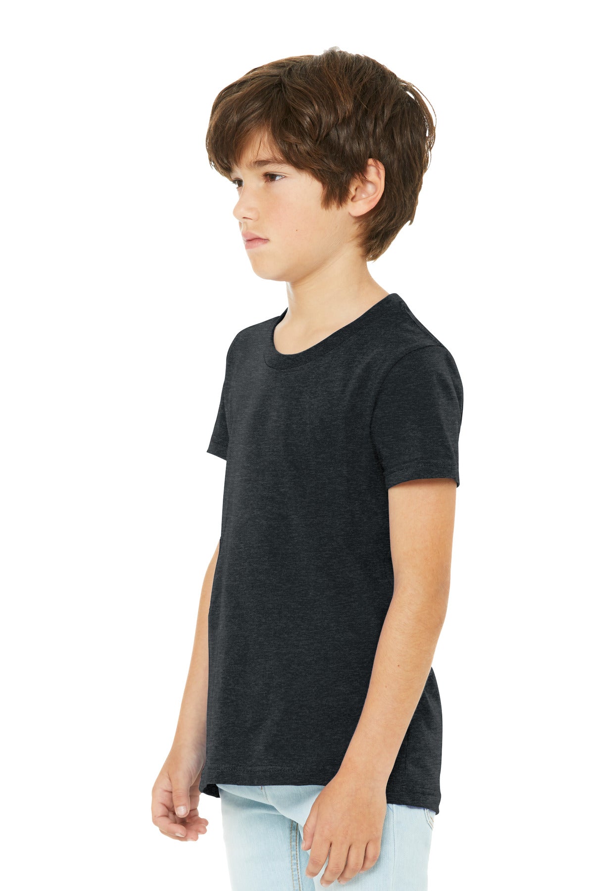 DkGyHthr BELLA+CANVAS Youth Heather CVC Tee BC3001YCVC