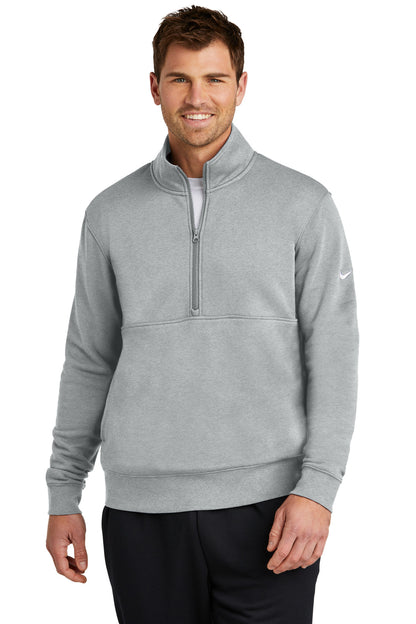 DkGyHthr Nike Club Fleece Sleeve Swoosh 1/2-Zip NKDX6718