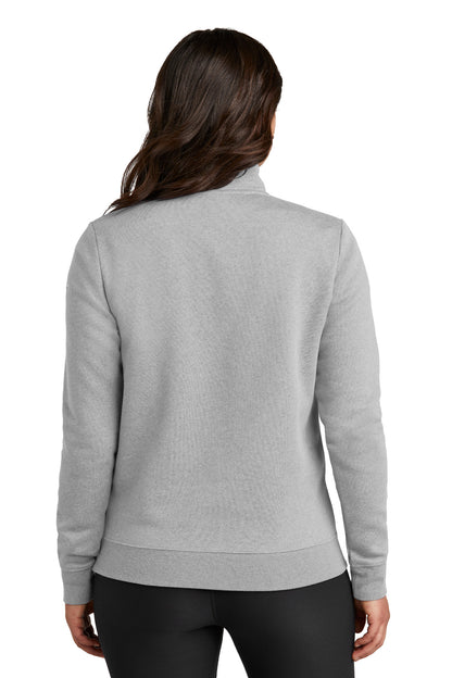 DkGyHthr Nike Women's Club Fleece Sleeve Swoosh 1/2-Zip NKDX6720