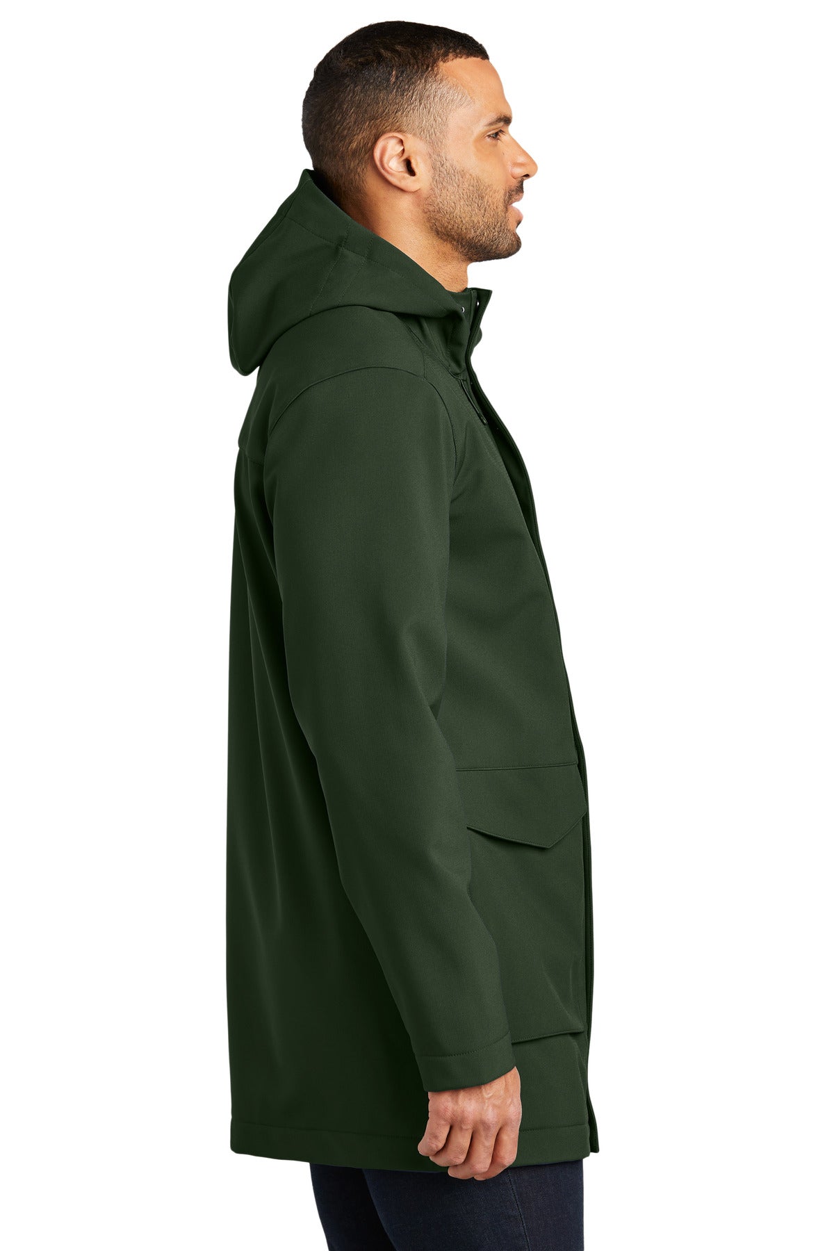 DkOliveGrn Port Authority Collective Outer Soft Shell Parka J919
