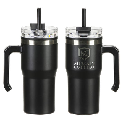 Outback 20 oz Stainless Steel/Polypropylene Mug with Lid and Straw