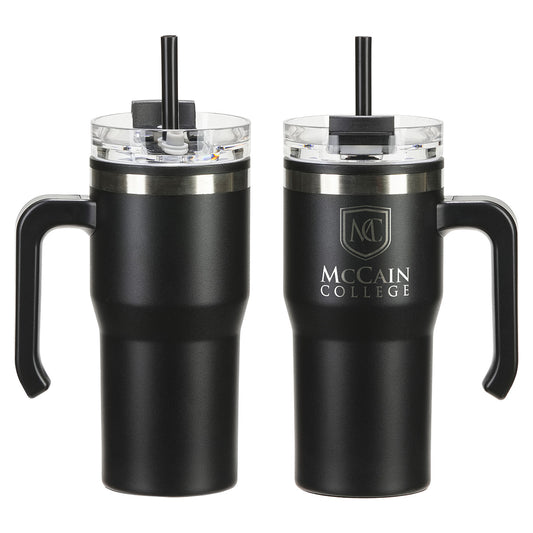 Outback 20 oz Stainless Steel/Polypropylene Mug with Lid and Straw