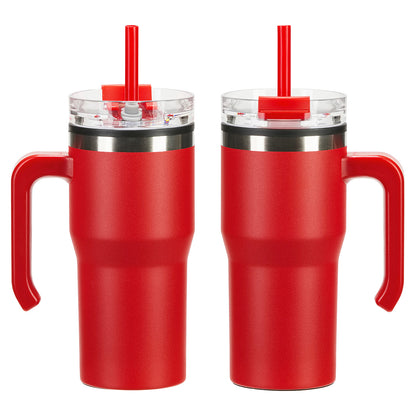 Outback 20 oz Stainless Steel/Polypropylene Mug with Lid and Straw