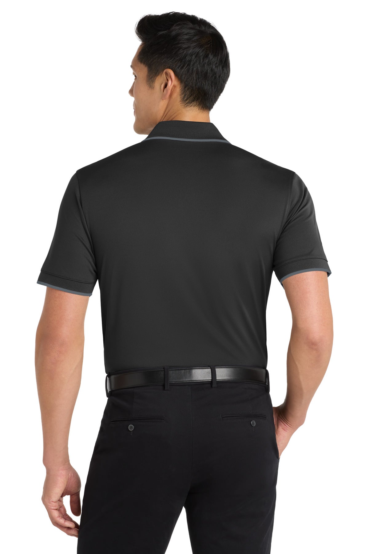 Dp Black/Graph Port Authority Dry Zone UV Micro-Mesh Tipped Polo. K111