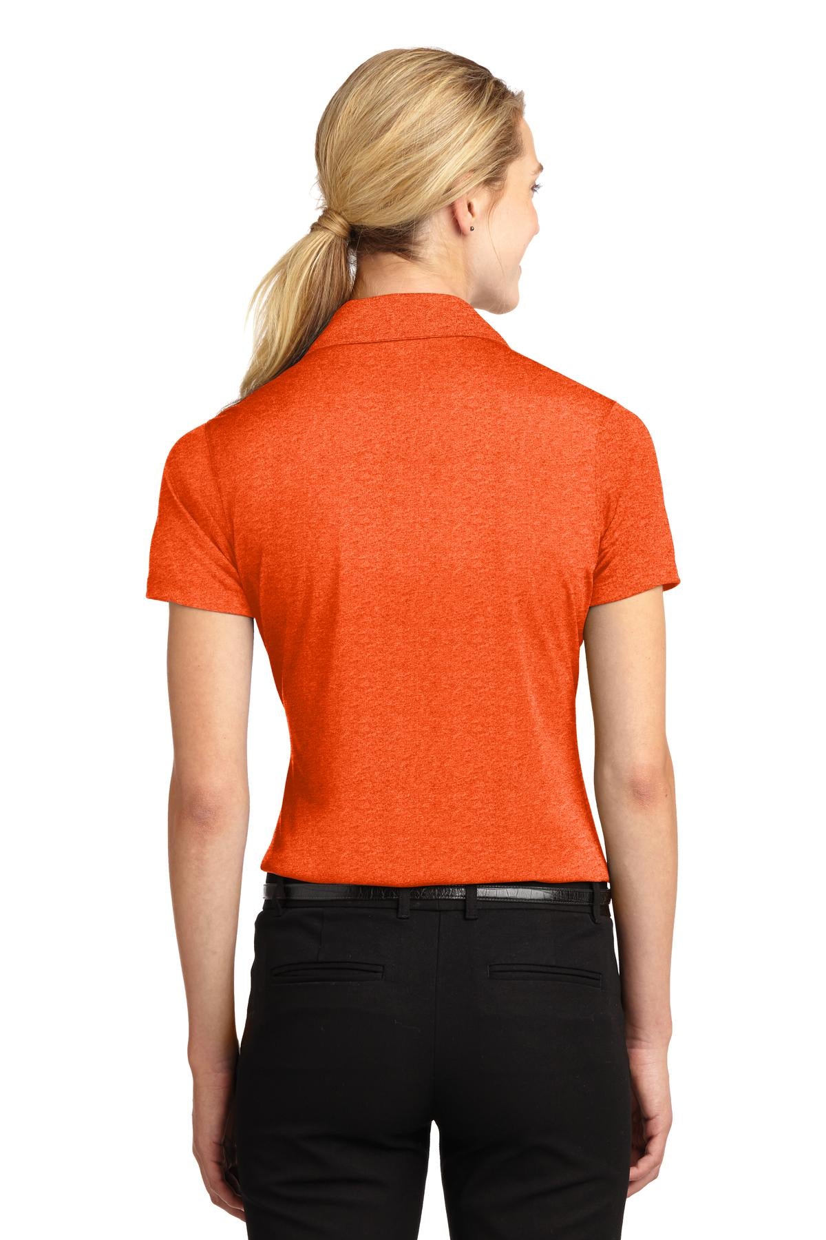 Dp Orange Hthr Sport-Tek Women's Heather Contender Polo. LST660