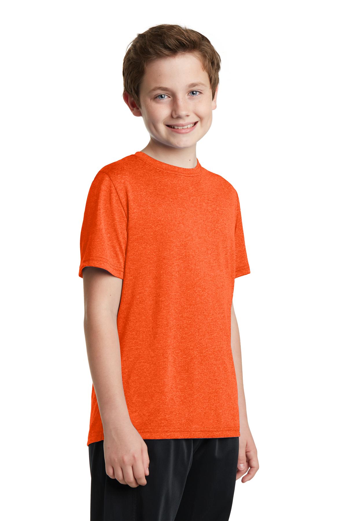 Dp Orange Hthr Sport-Tek Youth Heather Contender Tee. YST360