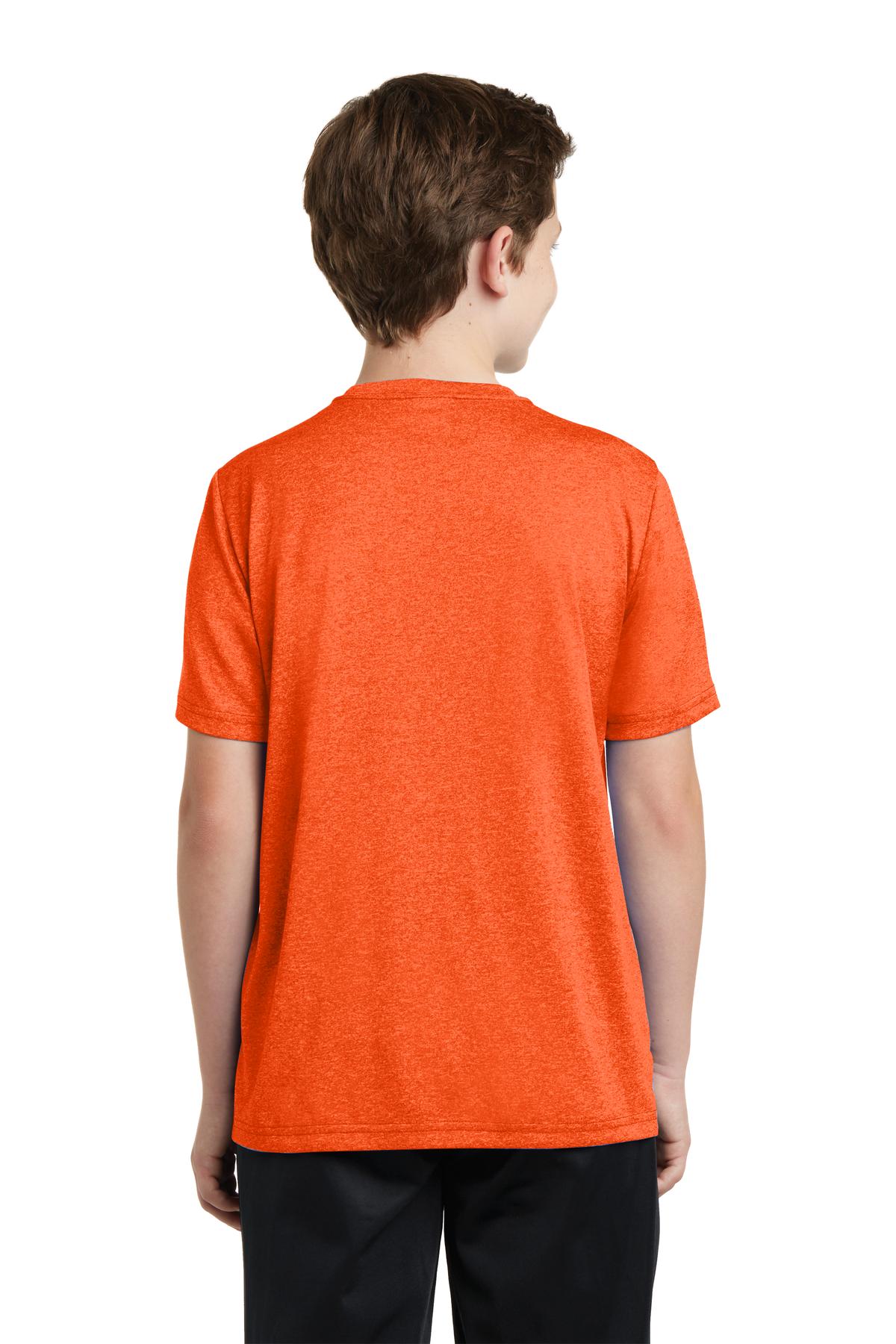Dp Orange Hthr Sport-Tek Youth Heather Contender Tee. YST360