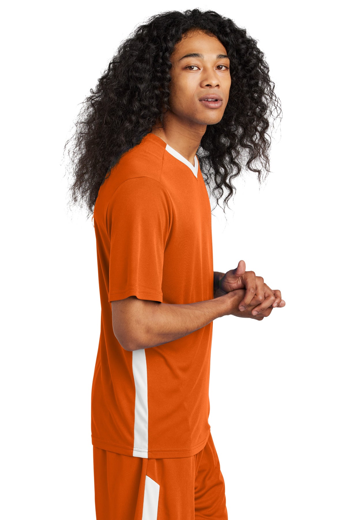 DpOr/White Sport-Tek Competitor United V-Neck ST101