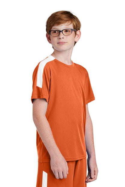 DpOr/White Sport-Tek Youth Competitor United Crew YST100