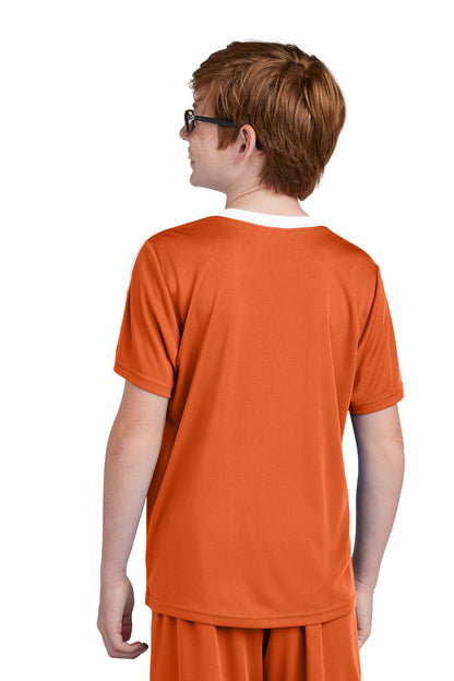 DpOr/White Sport-Tek Youth Competitor United Crew YST100