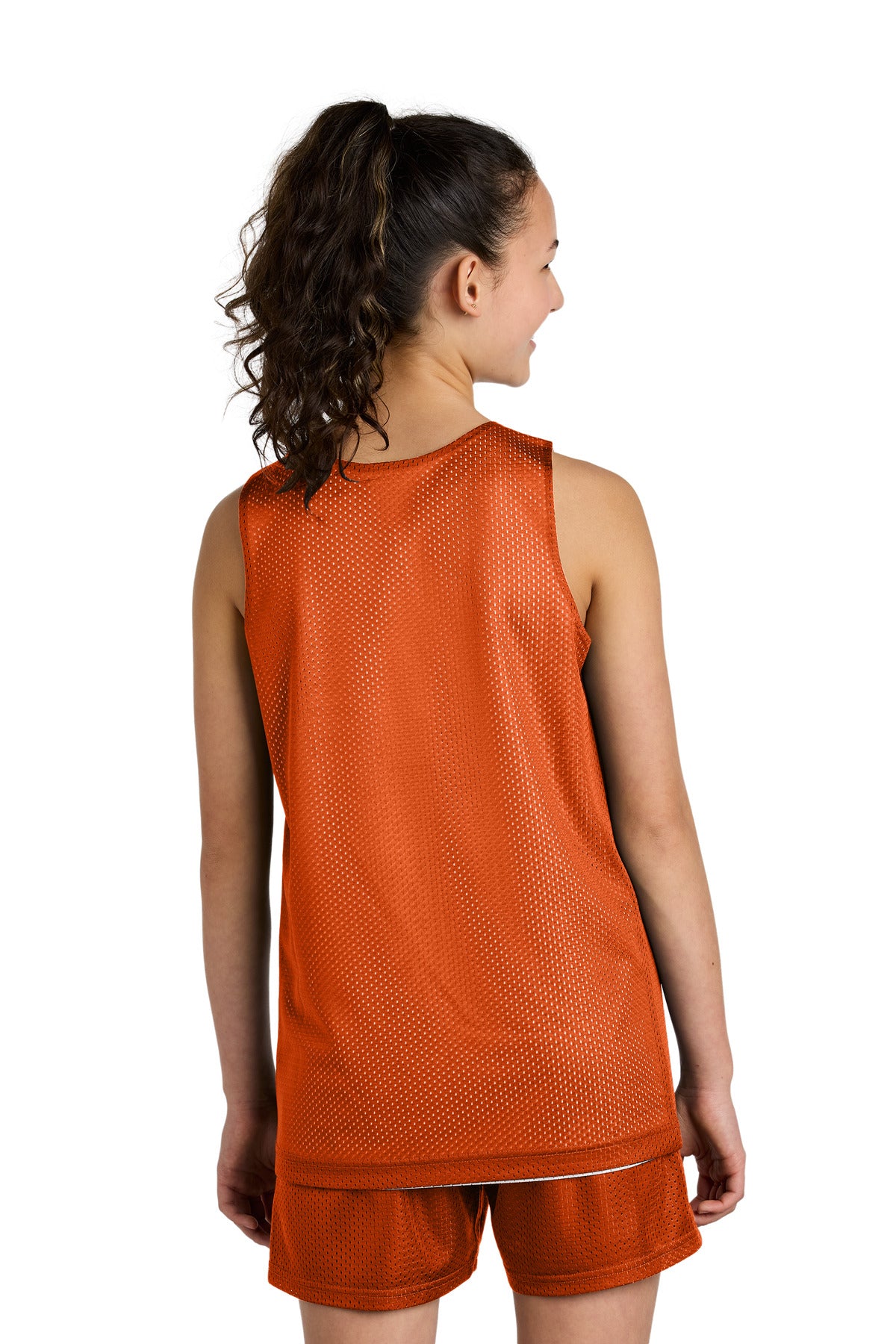 DpOr/White Sport-Tek Youth PosiCharge Reversible Mesh Tank YST5000