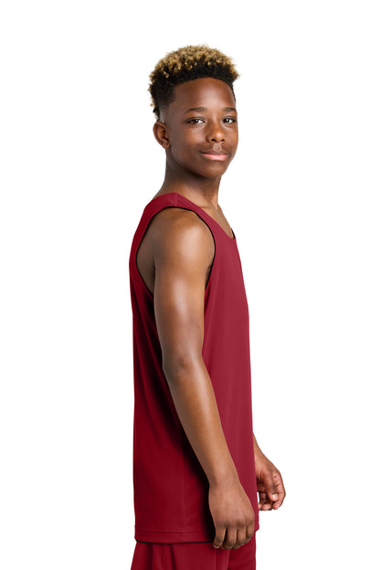 DpRd/Blk Sport-Tek Youth PosiCharge Competitor Rev Tank YST551