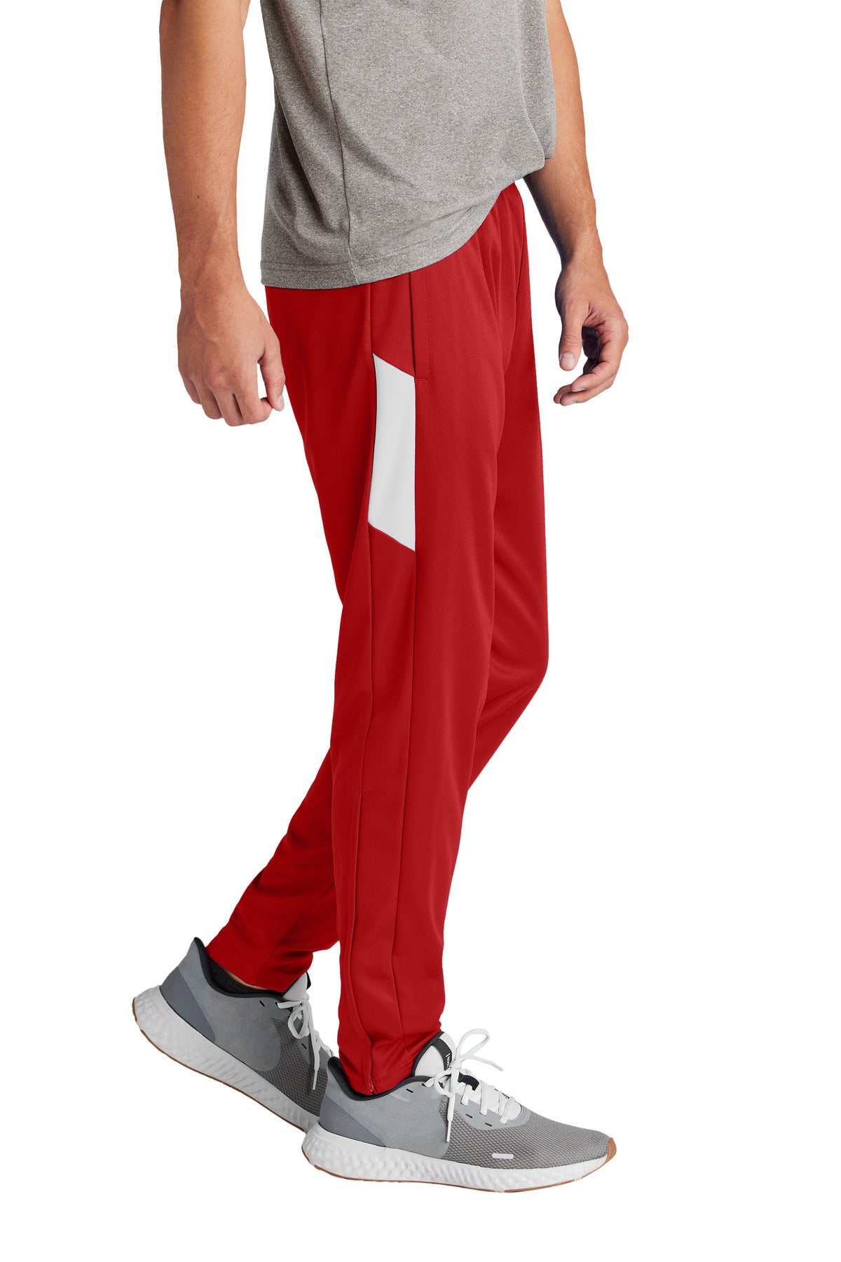 DpRd/Wht Sport-Tek Travel Pant PST800