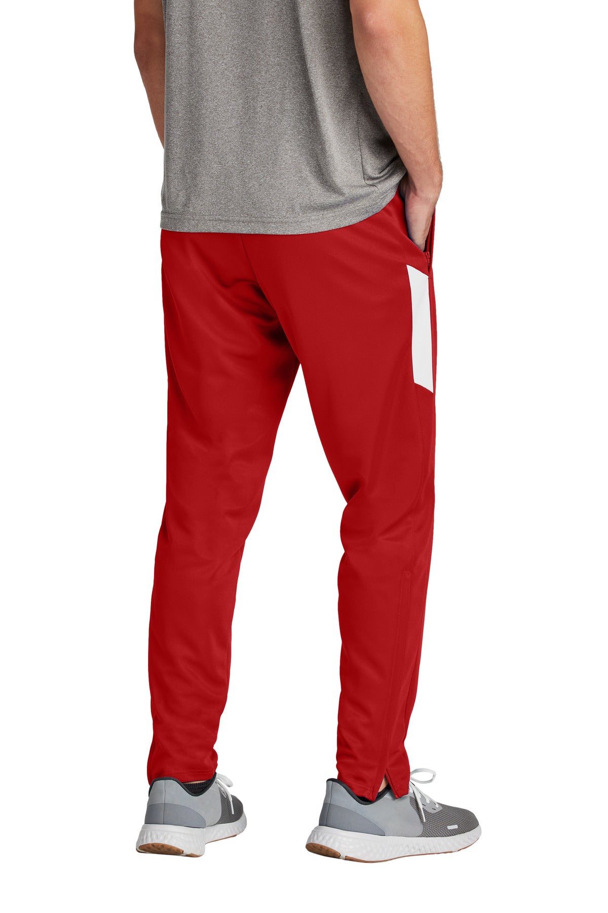 DpRd/Wht Sport-Tek Travel Pant PST800