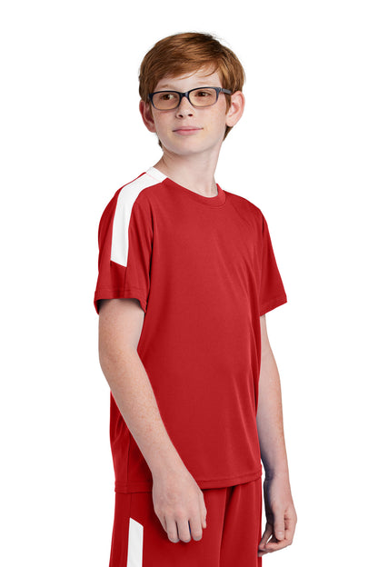 DpRd/Wht Sport-Tek Youth Competitor United Crew YST100