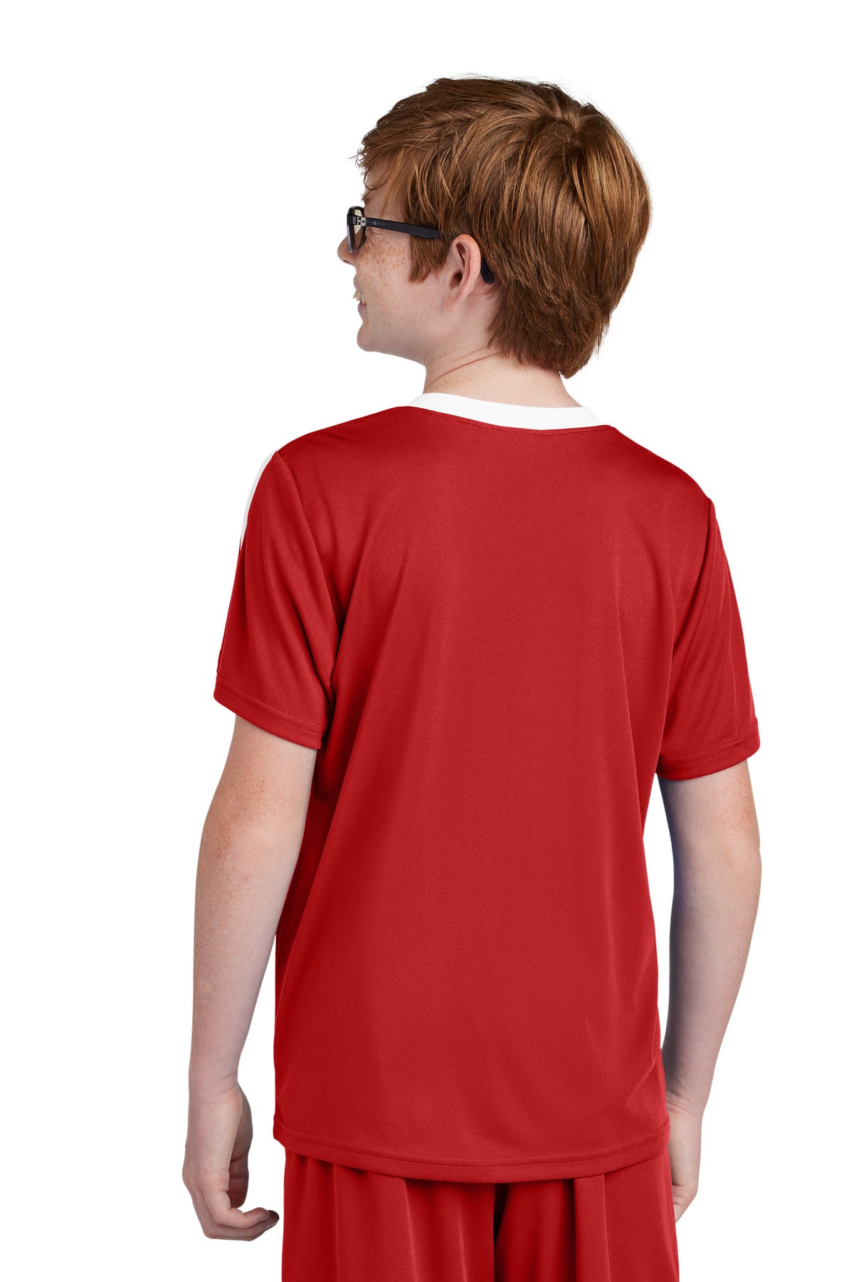 DpRd/Wht Sport-Tek Youth Competitor United Crew YST100