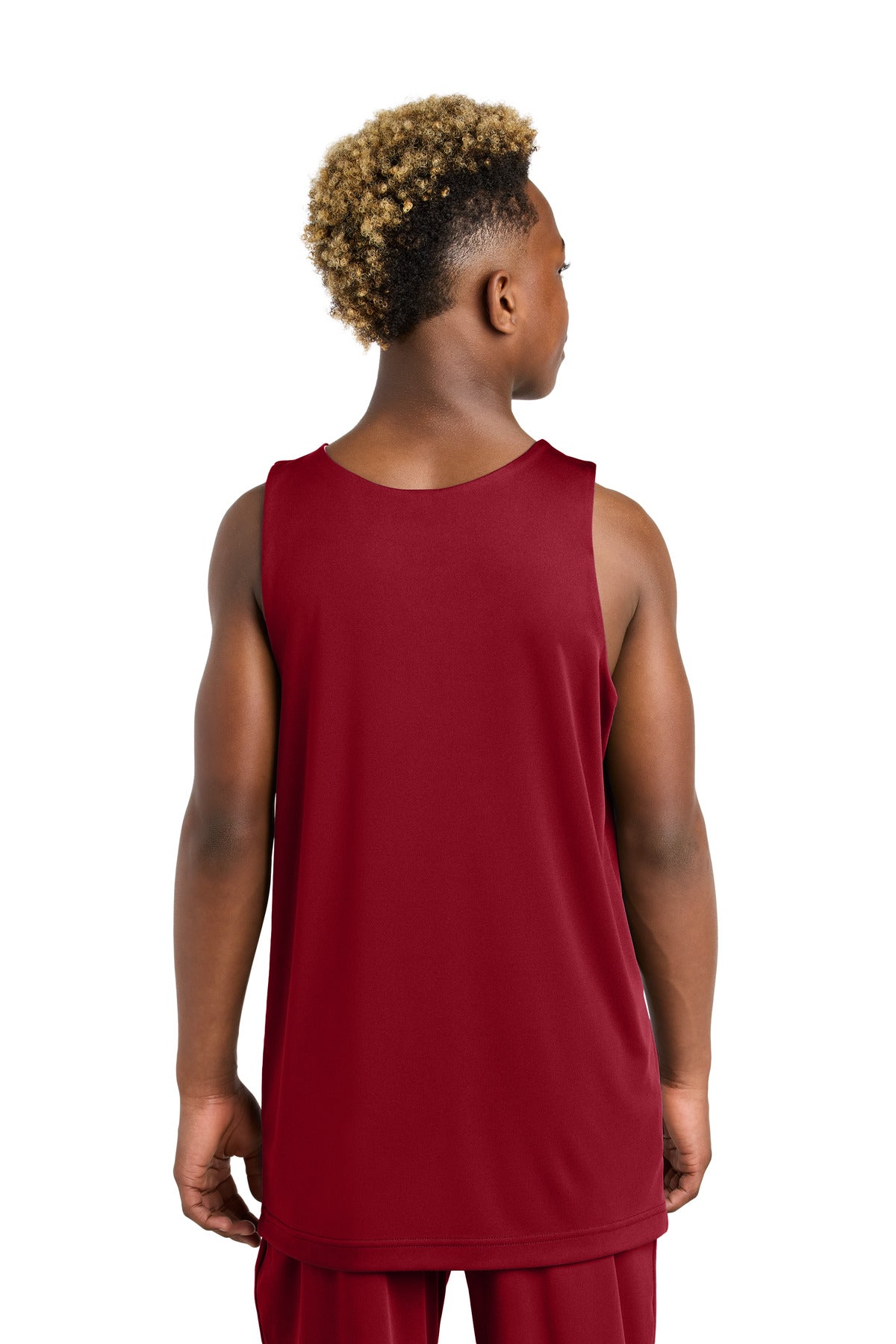 DpRd/Wht Sport-Tek Youth PosiCharge Competitor Rev Tank YST551