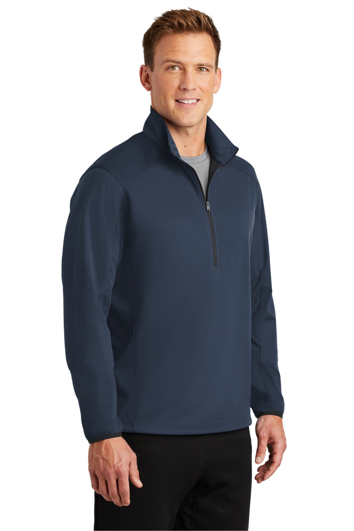 Dress Blue Nvy Port Authority Active 1/2-Zip Soft Shell Jacket. J716