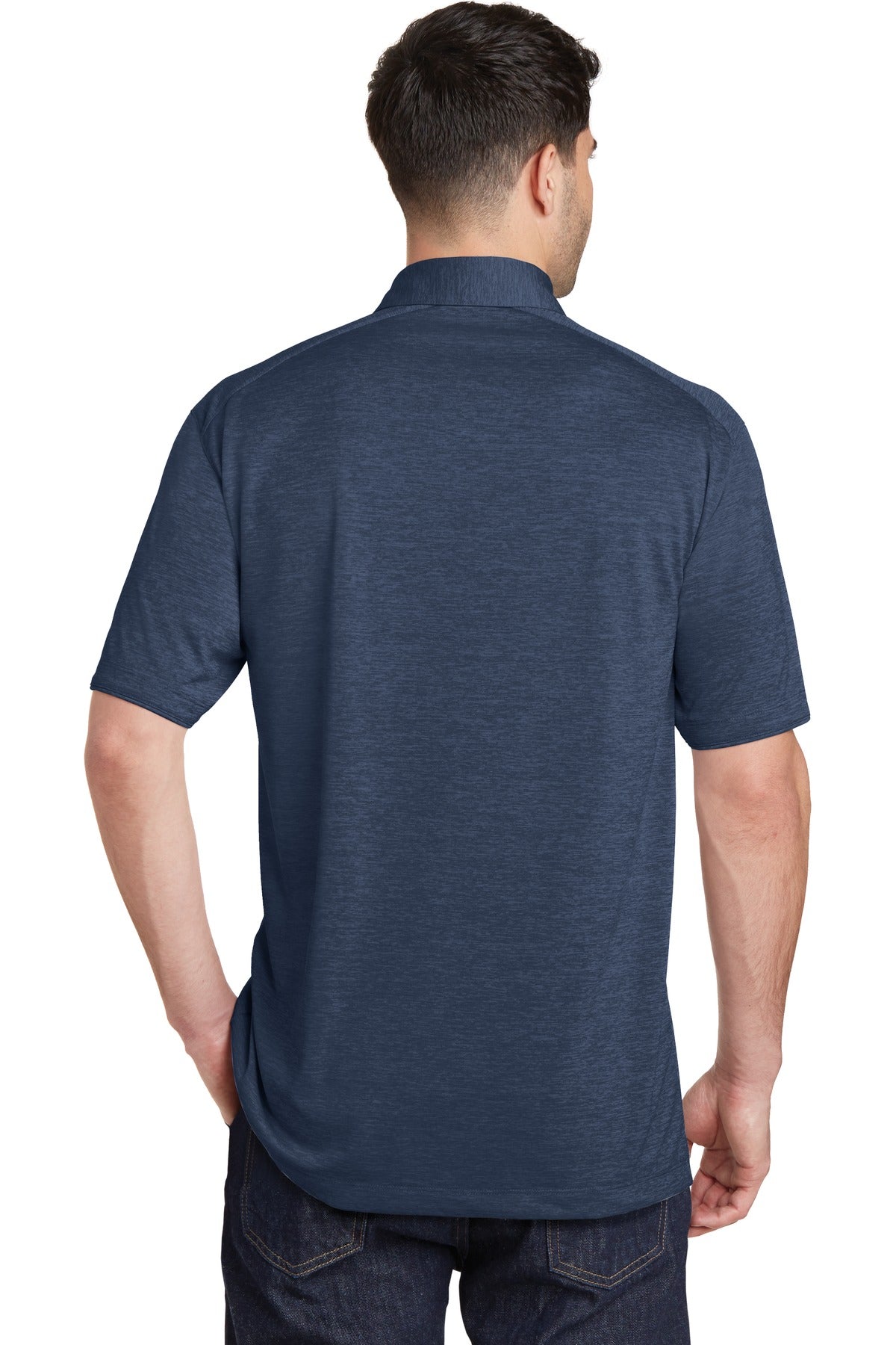 Dress Blue Nvy Port Authority Digi Heather Performance Polo. K574