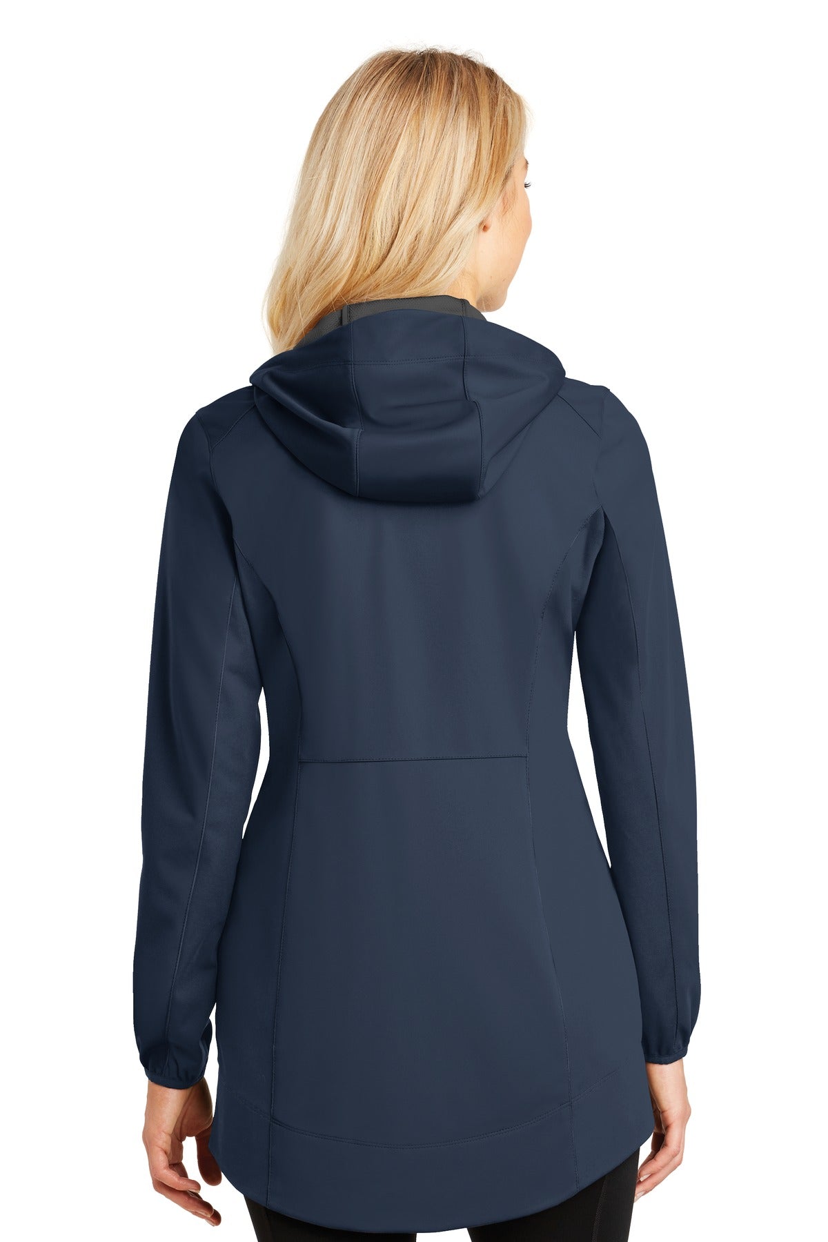 Dress Blue Nvy Port Authority Women's Active Hooded Soft Shell Jacket. L719