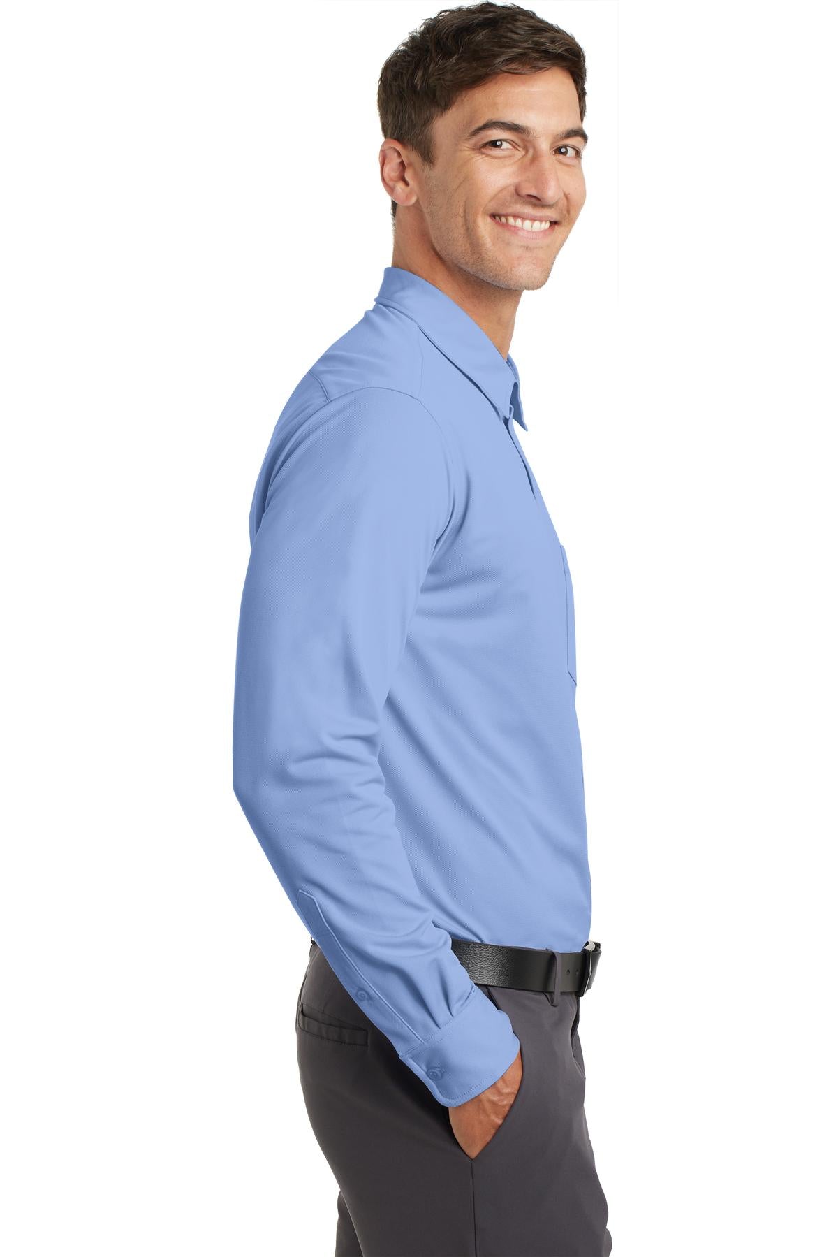 Dress Shr Blue Port Authority Dimension Knit Dress Shirt. K570