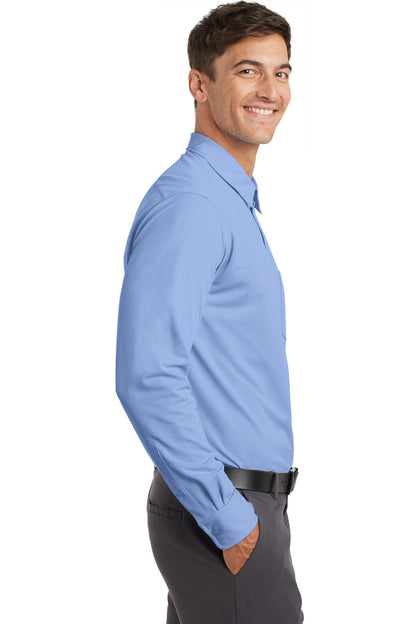 Dress Shr Blue Port Authority Dimension Knit Dress Shirt. K570