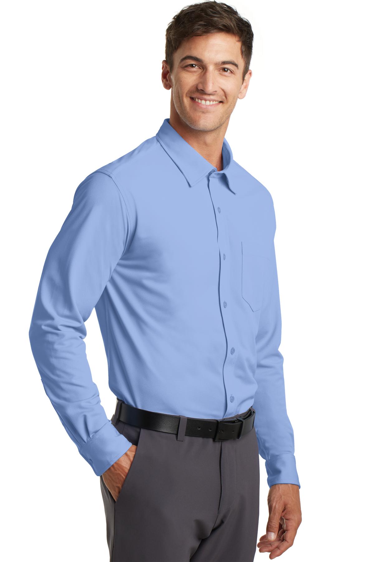 Dress Shr Blue Port Authority Dimension Knit Dress Shirt. K570