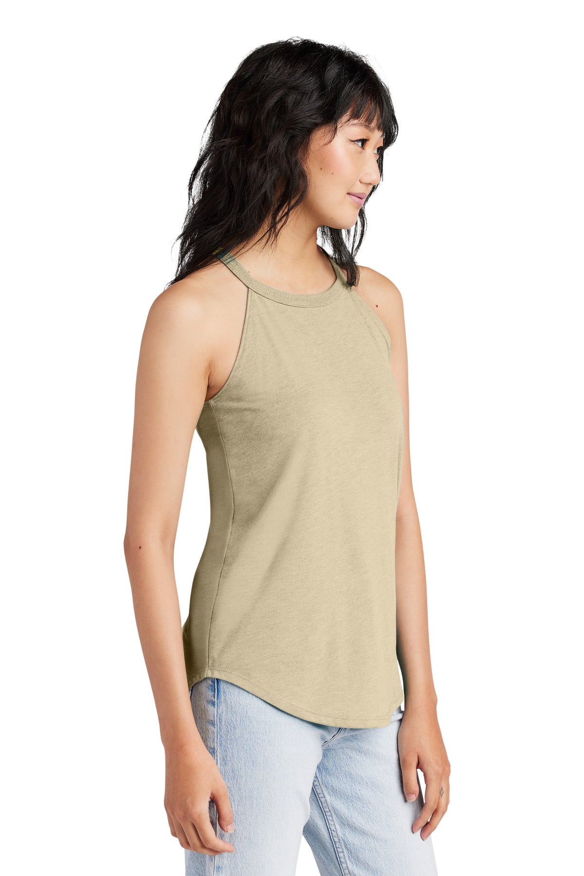 DsrtTanHtr District Women's Perfect Tri Rocker Tank. DT137L