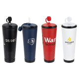 Black Klaxon 23 oz Stainless Steel/Polypropylene Tumbler with Built-In Horn