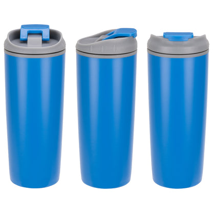 Olympia 17 oz Stainless Steel/Polypropylene Tumbler with Flip Top Lid