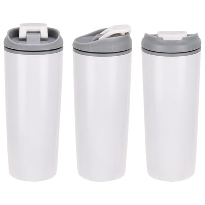 Olympia 17 oz Stainless Steel/Polypropylene Tumbler with Flip Top Lid
