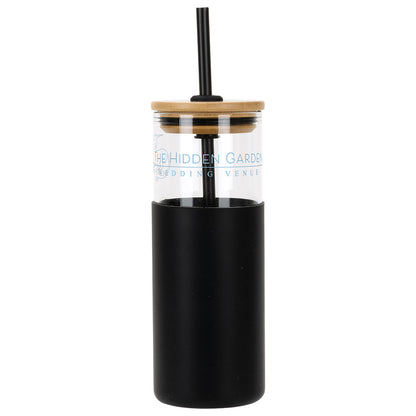 Stirling 18 oz Glass Tumbler with Silicone Sleeve & PP Straw