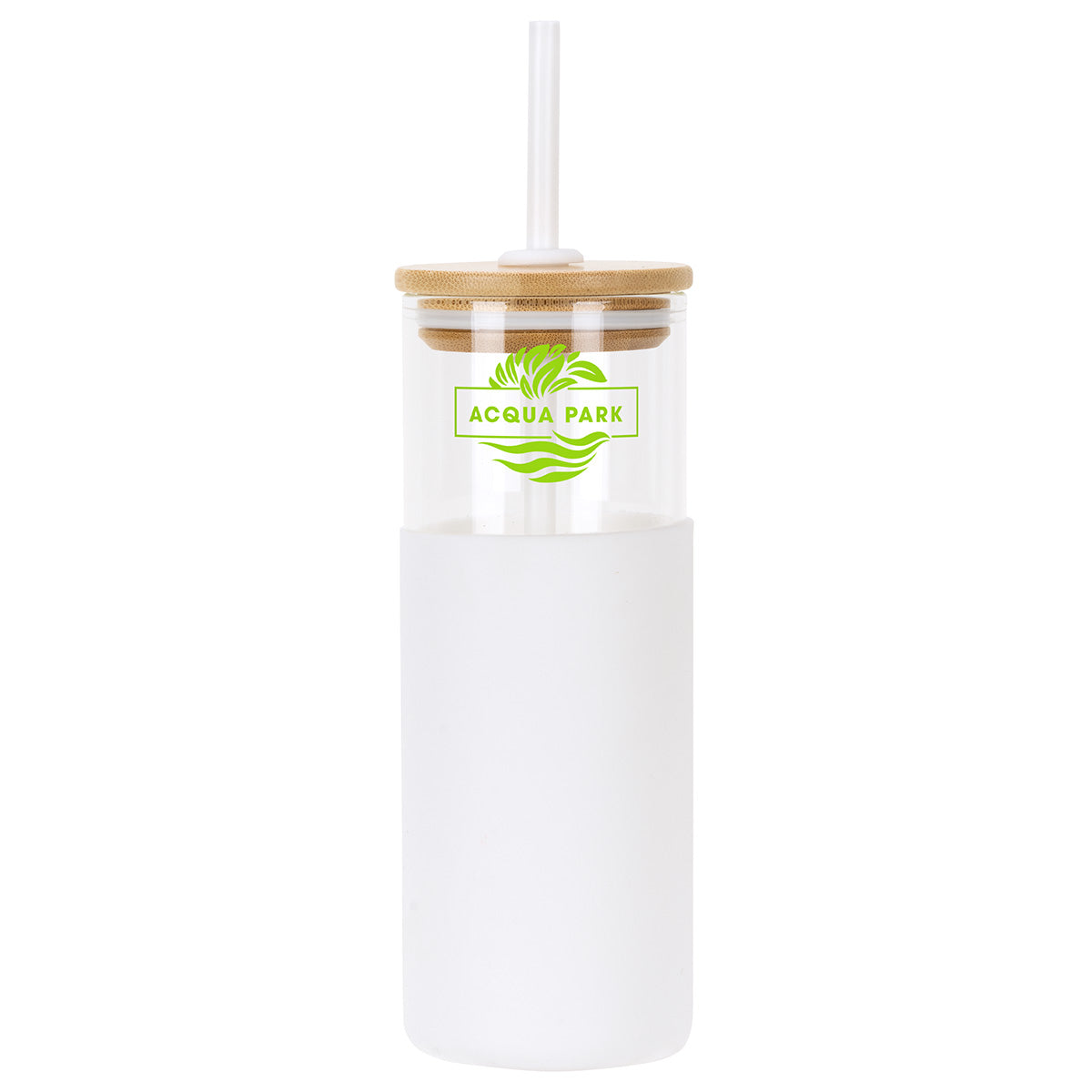 Stirling 18 oz Glass Tumbler with Silicone Sleeve & PP Straw