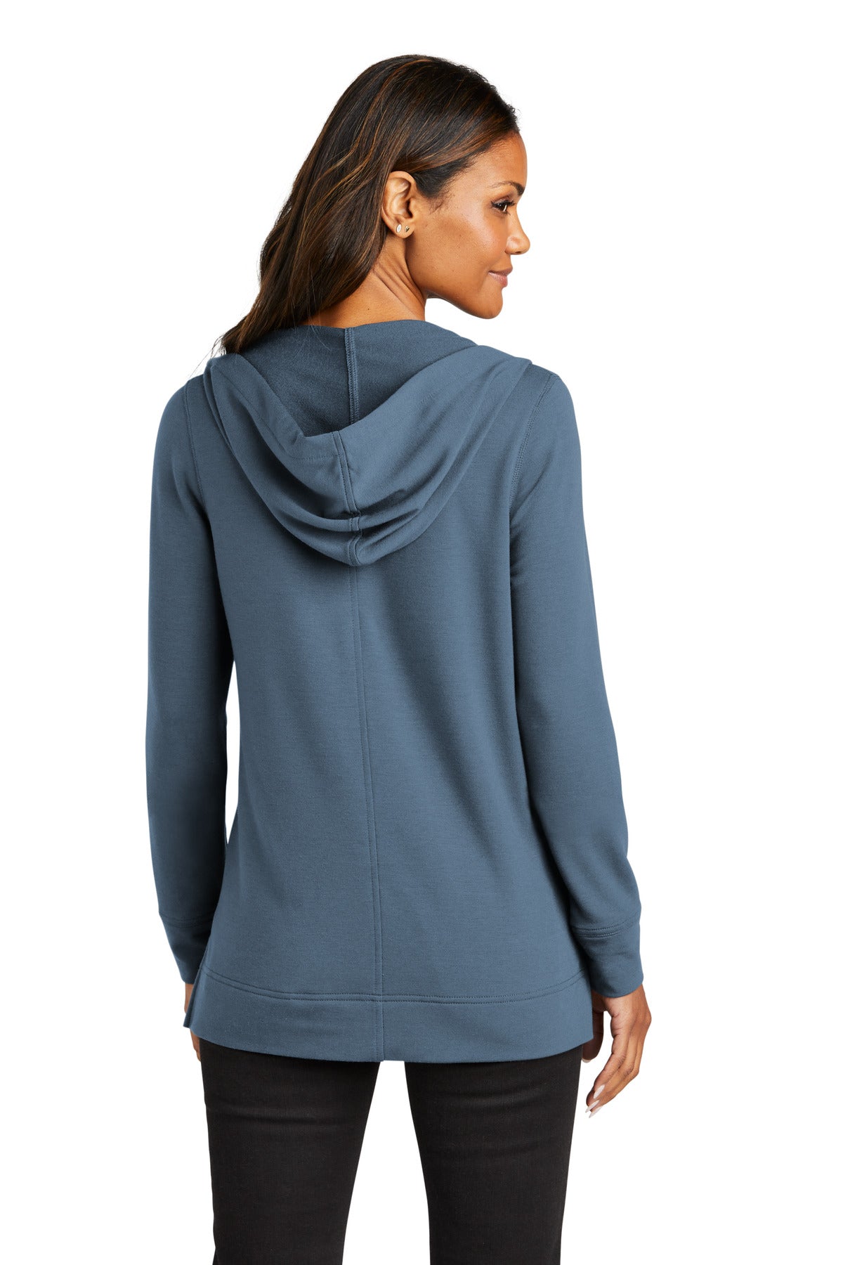DuskBlue Port Authority Women's Microterry Pullover Hoodie LK826