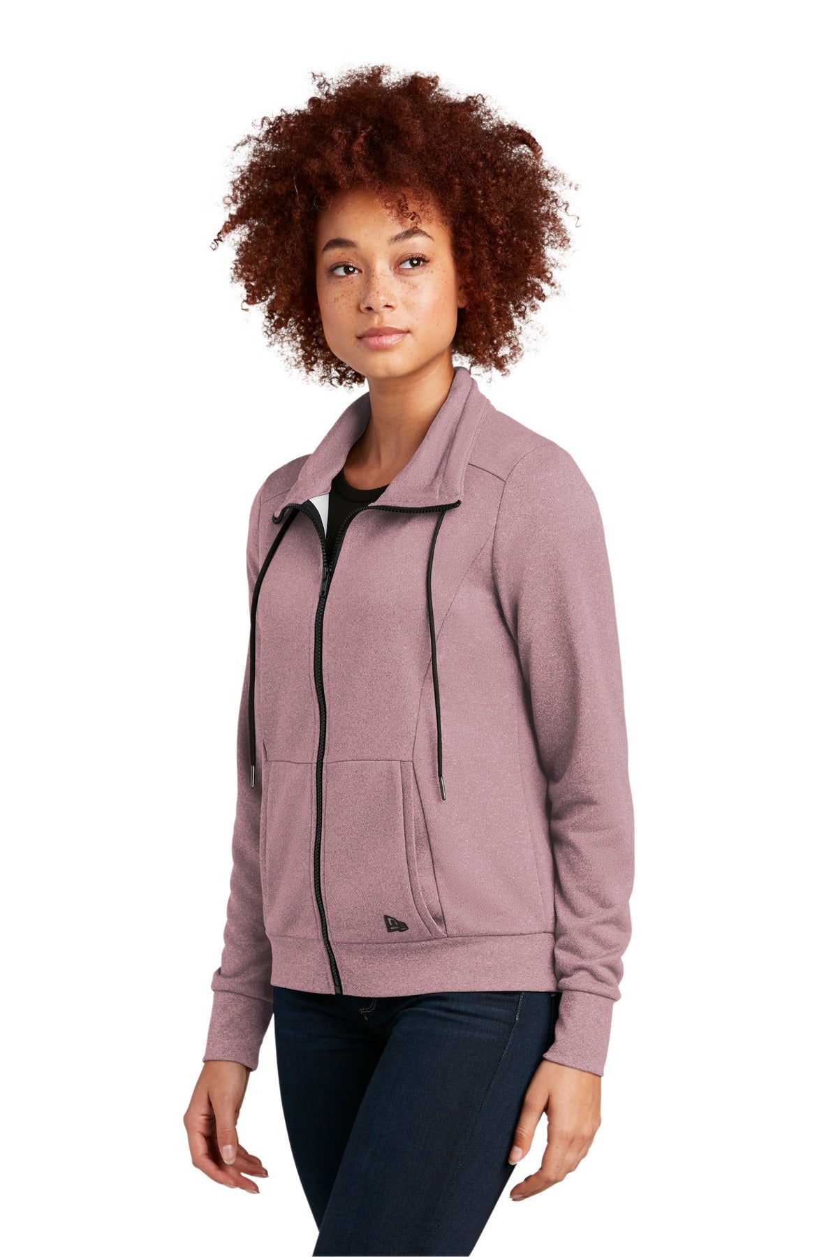 Dusty Mauve He New Era Women's Performance Terry Full-Zip Cowl LNEA530