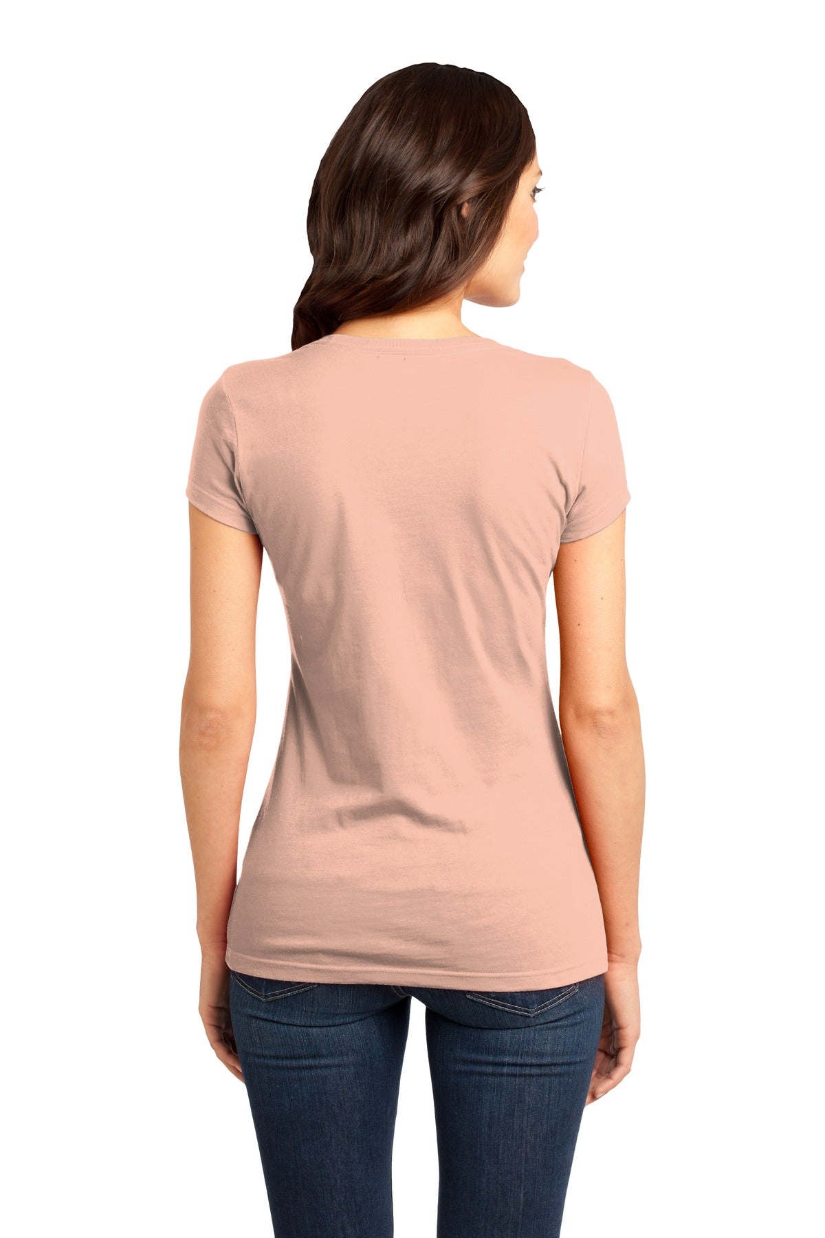 Dusty Peach District Women's Fitted Very Important Tee . DT6001
