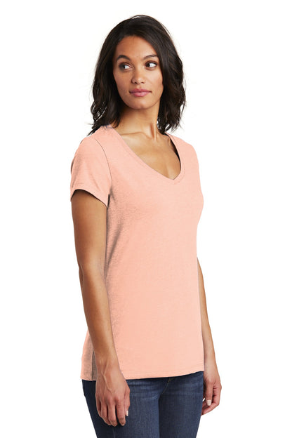 Dusty Peach District Women's Very Important Tee V-Neck. DT6503