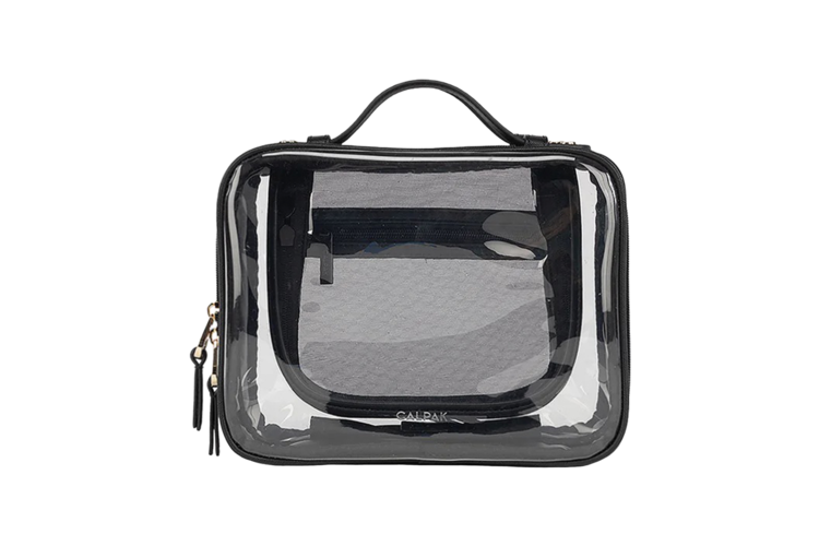 CALPAK Medium Clear Cosmetics Case - Black