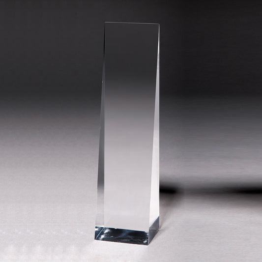 Screen Printed Angeled Obelisk Award - 9 1/2"