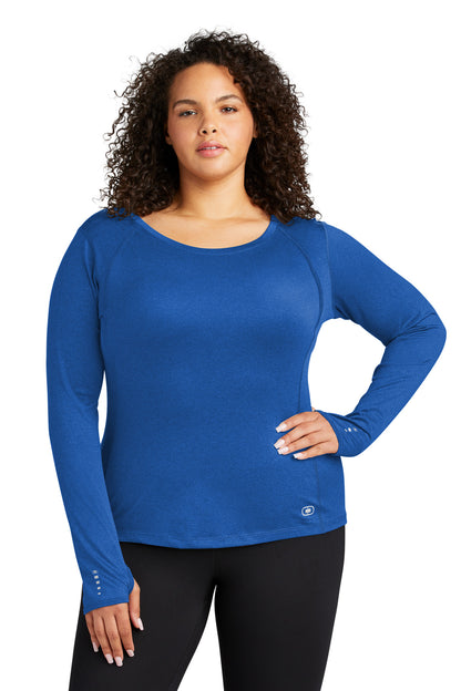 Electric Blue OGIO Women's Long Sleeve Pulse Crew. LOE321