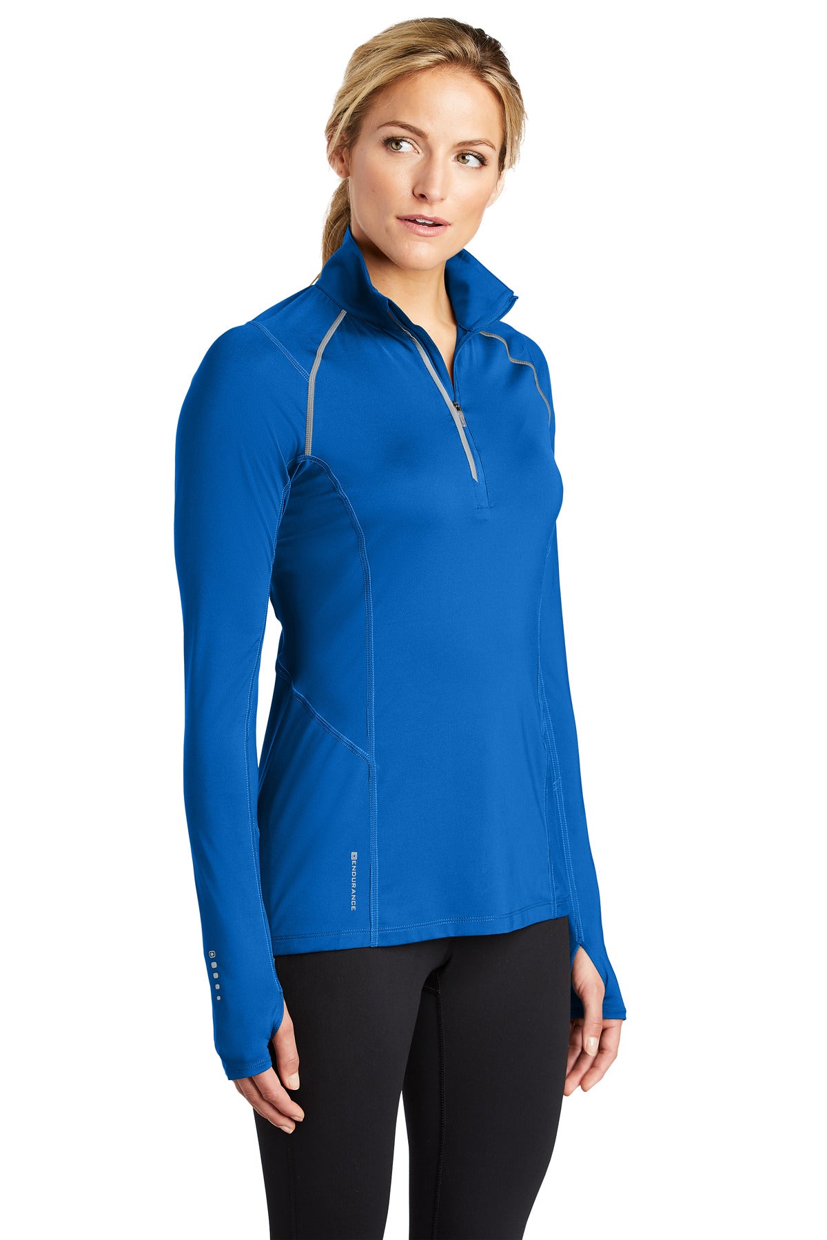 Electric Blue OGIO Women's Nexus 1/4-Zip Pullover. LOE335